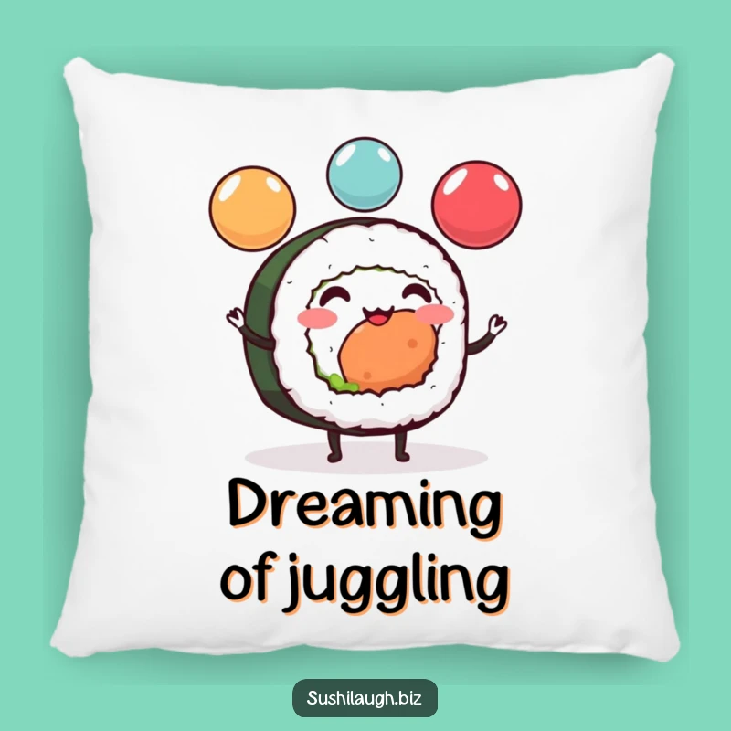 Funny Sushi Roll Juggling Pillow: Cozy Cheerful Ikura Ball Balance Decor