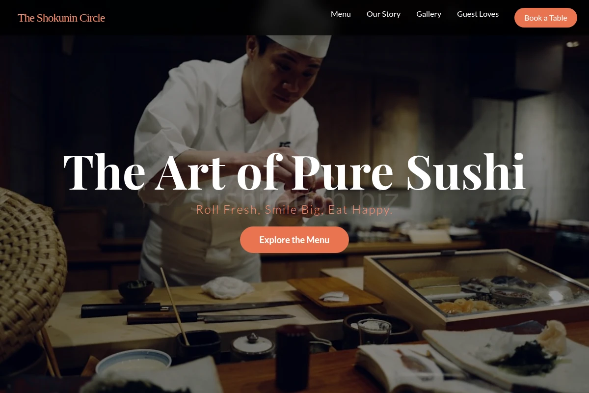 Premium Sushi Restaurant Website Design