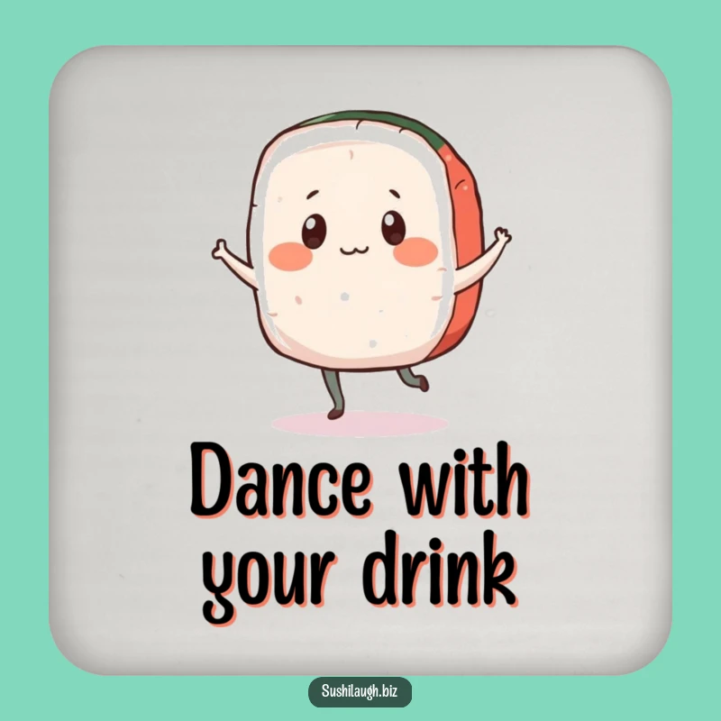 Funny Dancing Sashimi Coaster: Playful Jigging Drink Protection Gift