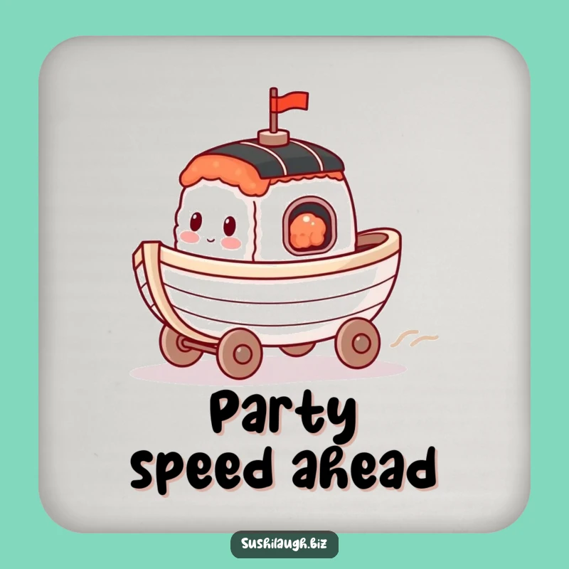 Funny Racing Sushi Boat Coaster: Happy Wheels Drink Protection Gift