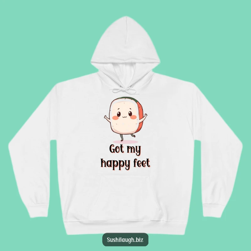 Funny Dancing Sashimi Hoodie: Cozy Playful Jigging Fish Wear