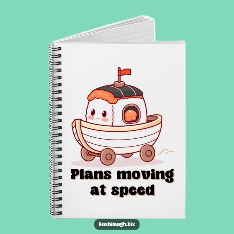 Funny Racing Sushi Boat Notebook: Happy Wheels Notes & Ideas Gift
