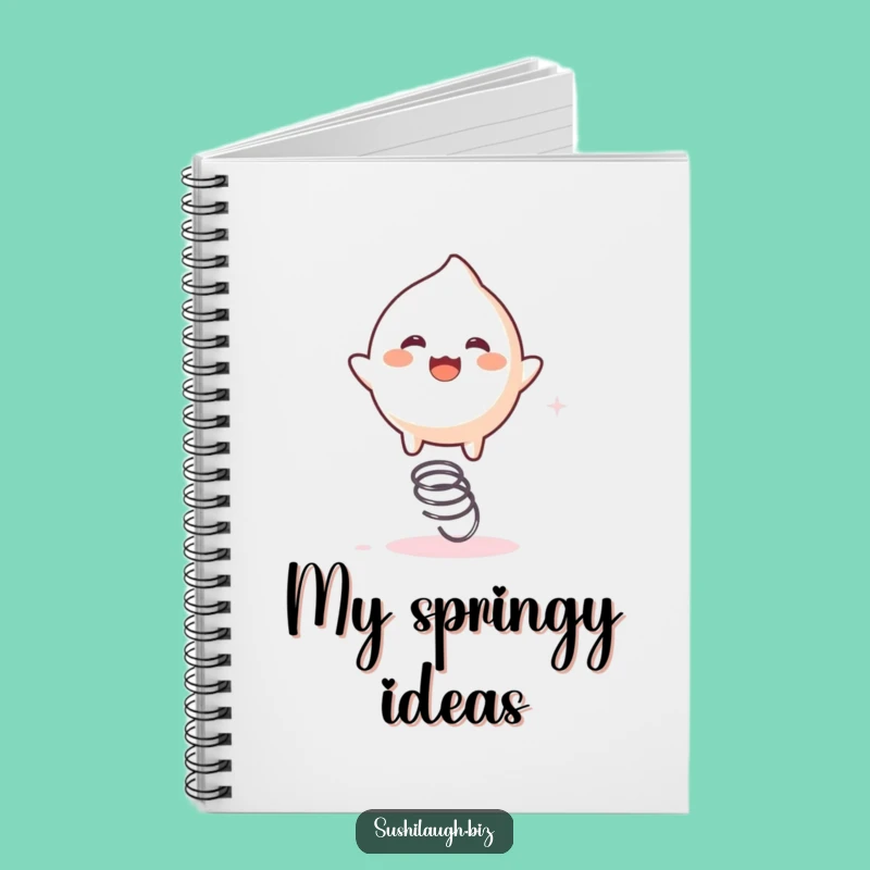 Funny Mochi Spring Notebook: Journal Bouncing Character Pages, Perfect Comedic Gift