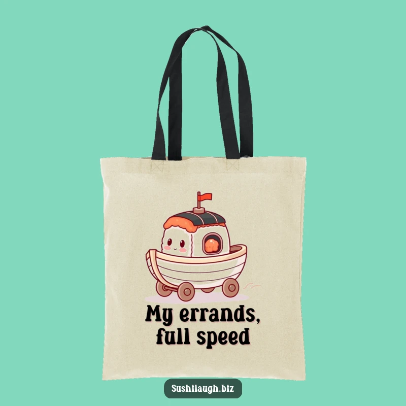Funny Racing Sushi Boat Tote Bag: Happy Wheels Cruise Accessory